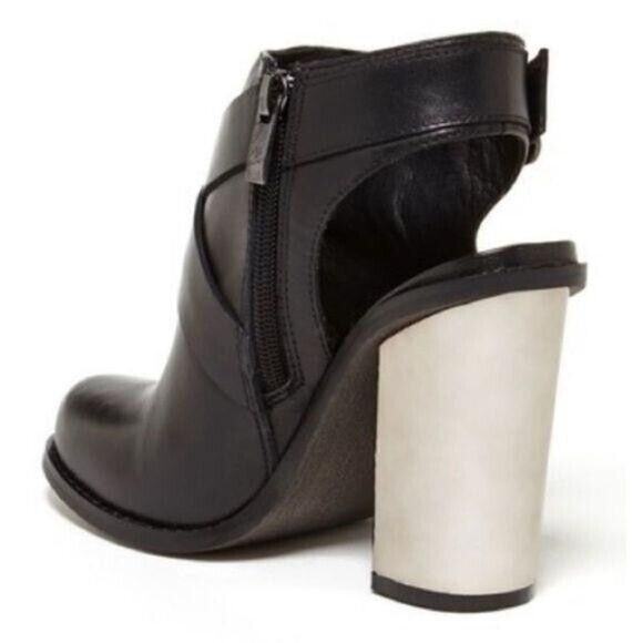 Chinese Laundry Womens Booties Remi Mirror Heeled Black Silver Party Size 9 - Picture 14 of 15